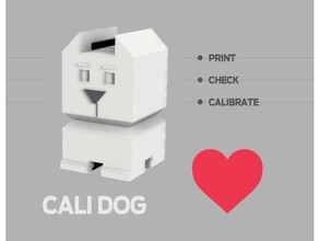 cali Hund - Kalibrierung 3d-Druck-tests der benchmark bigbox Kalibrieren die cube doggy Hunde Messen test torture 3d print model - Mito3D
