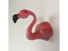 flamingo peg gancho de la percha decoración el pared montaje en 3d print model - Mito3D