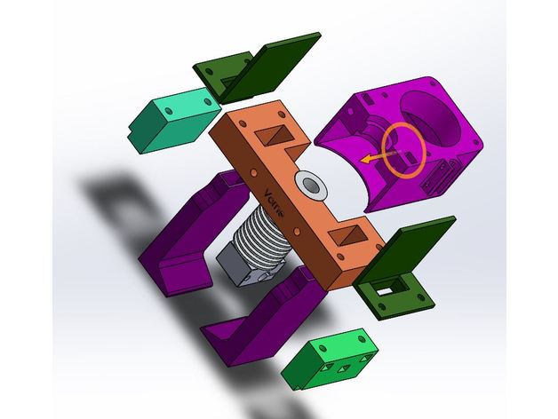 ctc e3d v6 bowden único hotend Impressora 3d extrusoras flashforge 3D print model - Mito3D