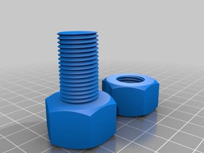 bolt tools bolts hex nut nutsnbolts 3d print model - Mito3D