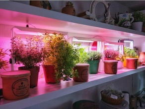 planta de cultivo indoor led pot-lâmpada exterior e jardim crescente vaso o crescimento interior do frasco levou pote iluminação um 3d print model - Mito3D