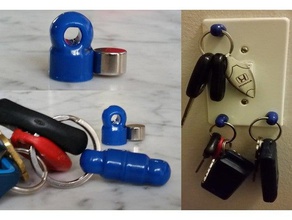 magnetic key ring organization keys magnet 3d print model - Mito3D