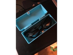 goggles case sport & outdoors athletics glasses loctite magnets neodymium openscad swim swimming triathlon 3d print model - Mito3D