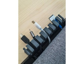abrazadera de soporte del cable la electrónica 3d print model - Mito3D
