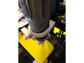 drill press clamp dremel holder 8200 cordless diy 3d print model - Mito3D