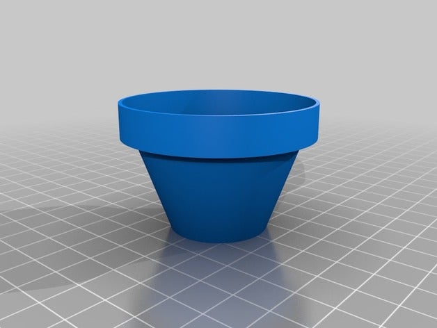 semplice piatto famiglia fiore vaso di fiori 3D print model - Mito3D