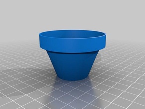 semplice piatto famiglia fiore vaso di fiori 3d print model - Mito3D