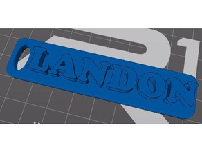 landon llavero llaveros 3d print model - Mito3D