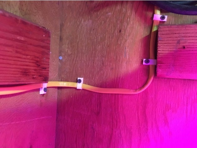 mini prendedor de fio organização o cabo clip do suporte gestão cabos openscad clipe guia-fio gerenciamento arame 3D print model - Mito3D