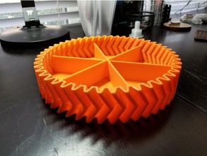 Stirnrad-Getriebe - Organisation box esun filament Spaß Zahnräder lulzbot taz 6 pla storage 3d print model - Mito3D