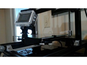 print bed camera mount filmmaking gopro printbed timelapse tinkercad 3d print model - Mito3D