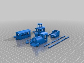 toy train engine coal caboose carriage 3d printing 3d print model - Mito3D