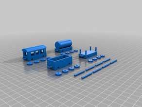 tren de juguete carro cisterna registrador contenedor La impresión en 3d 3d print model - Mito3D