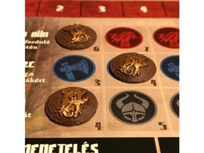 blood rage clan tokens board game games boardgame boardgames accessories boardgaming token 3d print model - Mito3D