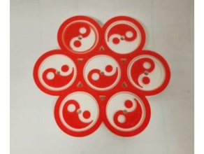 spinner tai chi yin-yang math art 3d print model - Mito3D