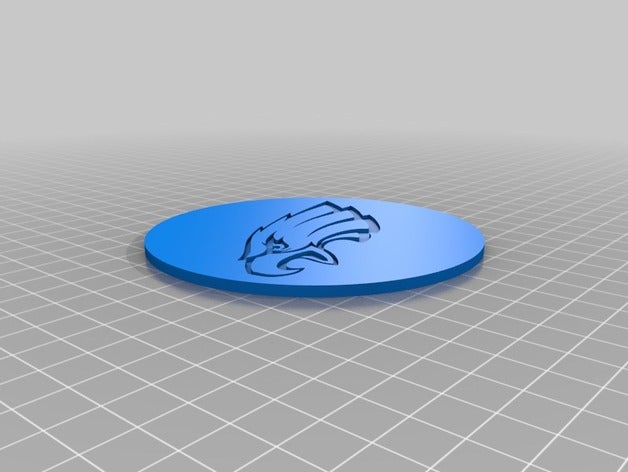 philadelphia eagles-Achterbahn gadgets bierdeckel Achterbahn trinken coaster Adler Fußball eagles untersetzer 3D print model - Mito3D