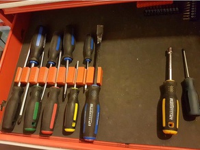 tournevis organisateur porte-outils & boîtes nutdriver bac outil d'accessoires boîte à outils cabinet d'outil coffre de tiroir d'organisation 3d print model - Mito3D