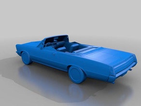 pontiac gto convertible de la automoción 3d print model - Mito3D