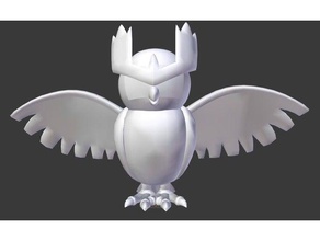 noctowl 164 les créatures l'évolution owl pokemon chiffres 3d print model - Mito3D
