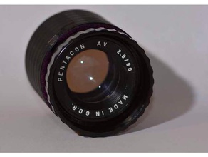 pentacon 28 80 de projection la lentille nikon f-adaptateur montage caméra 3d print model - Mito3D