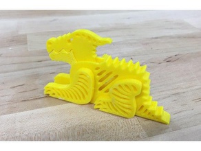 snappy dragon mechanical toys desk toy dragons dungeons gear gears jaws kit mechanism ratchet 3d print model - Mito3D