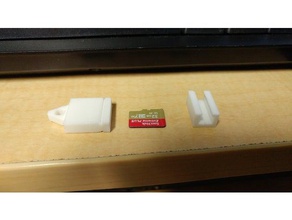 micro sd card keychain caddy keychains 3d print model - Mito3D