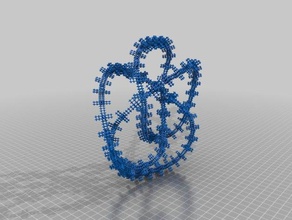mikro düğüm iki seviyeleri-yapılar heykeller 3d print model - Mito3D