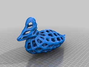 micro-strutturati anatra biforcazione sculture 3d print model - Mito3D
