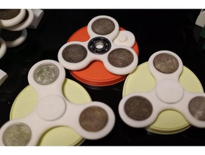 10 yen copper coin 50 sen phoenix silver finger spinner 608ver toys & games fidget hand 3d print model - Mito3D