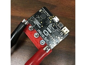 bbc microbit contacto escudo la electrónica caso 3d print model - Mito3D