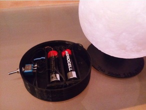 aa-Batterie-Basis leuchtenden Mond Skulpturen 3d print model - Mito3D