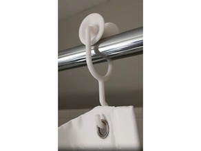 shower curtain hooks bathroom accessories hook 3d print model - Mito3D