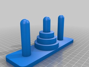 tower hanoi puzzles fusion 360 puzzle rings towers 3d print model - Mito3D