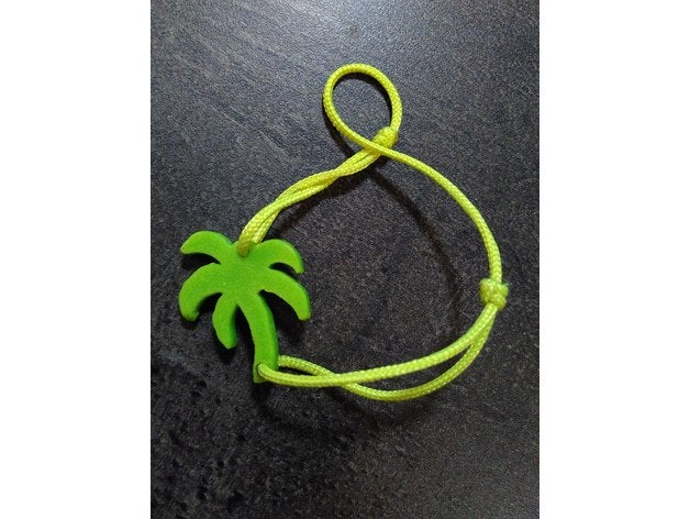 pingente de palmeira pulseiras pulseira palm árvore palma 3D print model - Mito3D