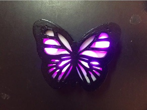 neopixel broche de borboleta jóias adafruit quinquilharias wearable art 3d print model - Mito3D