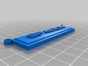 l'espace x porte-clés de logo 3d print model - Mito3D