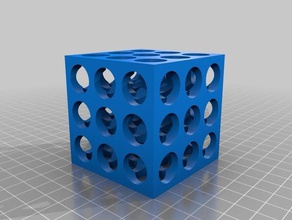 6x6 holeshot cube Kunst 3d print model - Mito3D