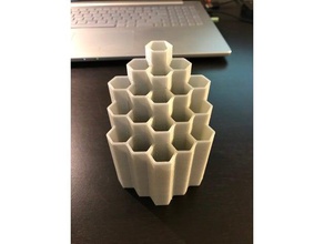 altıgen kalem tutucu kaplar kap hexagon aracı 3d print model - Mito3D
