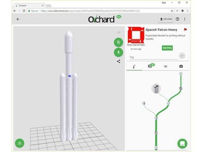spacex falcon heavy rocket - large scale vehicles 3dorchard orchard 3d print model - Mito3D