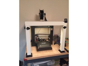 falta gabinete w octoprint iluminação controlada Impressora 3d acessórios A impressão ikea hack monoprice makerselect 3d print model - Mito3D