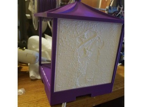 lithophane house art 8bitfpv god good household light lantern stand picture white 3d print model - Mito3D