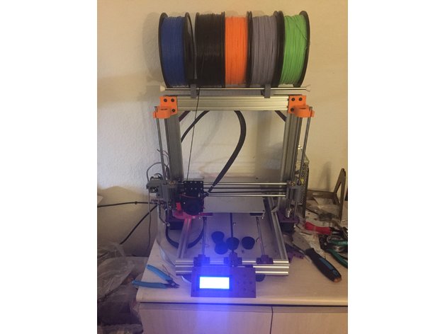 2040 extrusion multi spool holder 3d printer accessories am8 clip clipon extrusions 3D print model - Mito3D