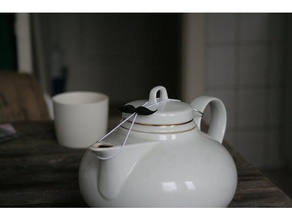 moustache lid holder - teekannendeckelhalter kitchen & dining bart beard tea teapot teekanne 3d print model - Mito3D