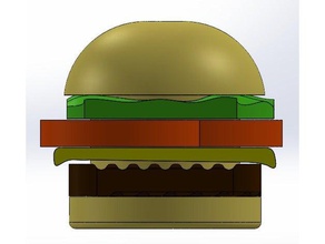 hamburger paper clip holder office 3d print model - Mito3D