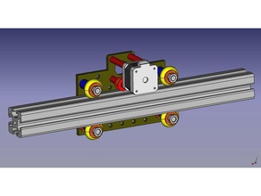 4040 perfil de extrusão sistema ferroviário partes alumínio criado freecad v016 feito t-slot 3d print model - Mito3D