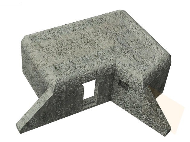 C tabanlı yaklaşık 1 72 ölçekli 2 Dünya Savaşı bunker-regelbau nr binalar ve yapılar 20 mm bunker crossfire bina modeli model wargame wargames arazi wargaming II Alman İkinci 3D print model - Mito3D