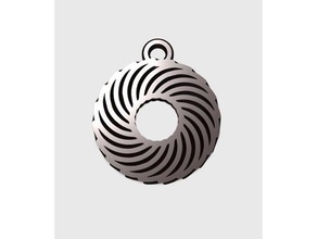 spiral amulet keychains alajaz black keychain new 3d print model - Mito3D