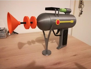 support rick's laser gun props adult swim gun laser gun props rickandmorty rick morty stand support 3d print model - Mito3D