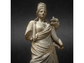 tyche scans & replicas 3d print printing scan scanning cornucopia destiniy diadem god goddess greek ideal luck misfortune mythology religion roman sculpture statue woman 3d print model - Mito3D