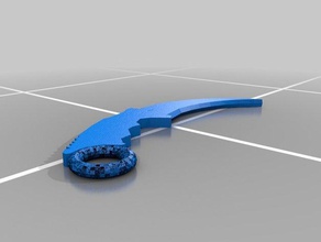 quick karambit video games csgo knife training 3d print model - Mito3D